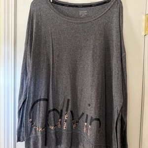 Calvin Klein Gray Long Sleeve Tee